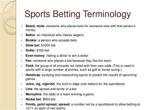 Sports Betting Terms: Glossary for How to Bet Online .